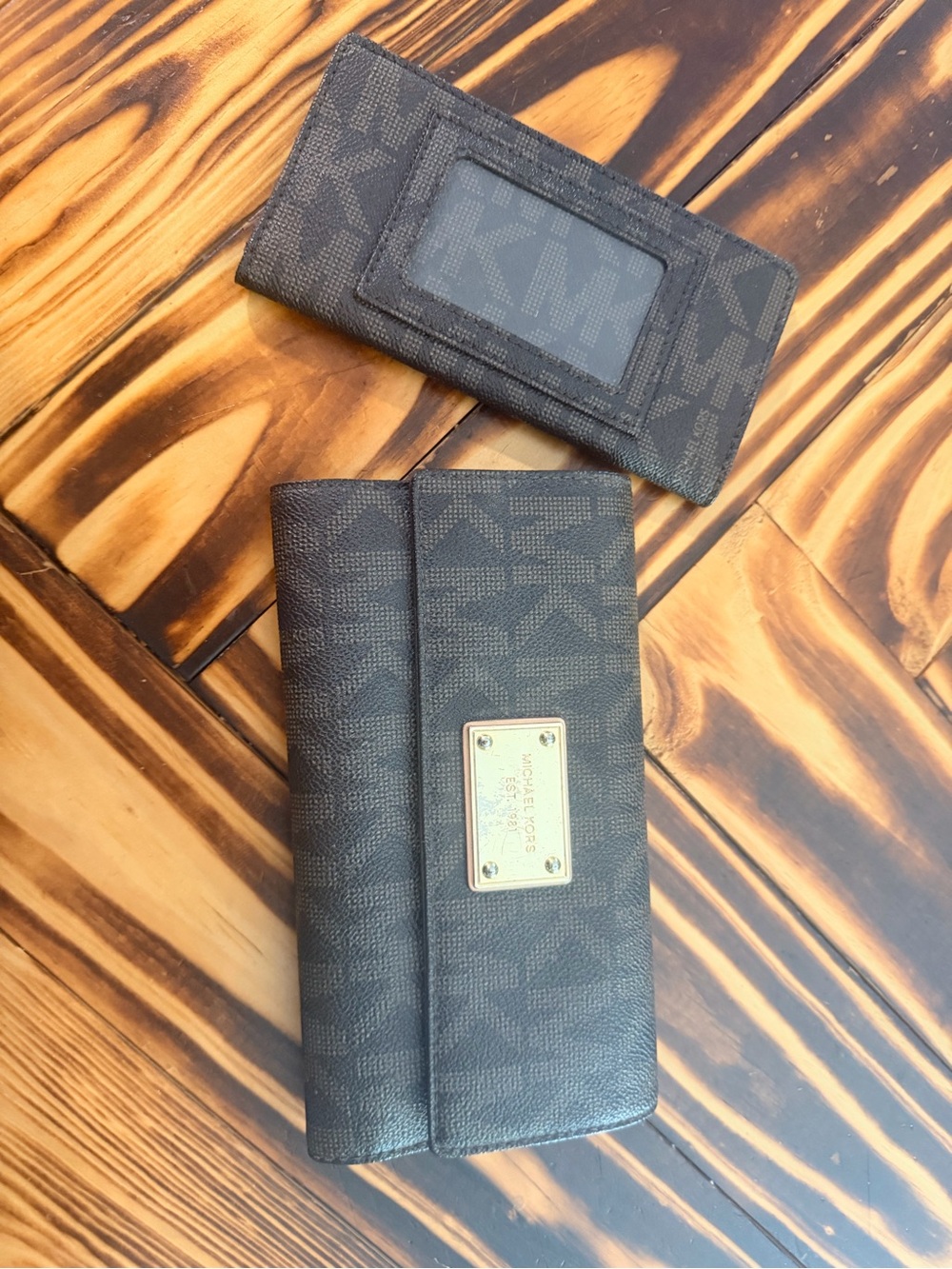 Michael Kors Brown 3 piece wallet set